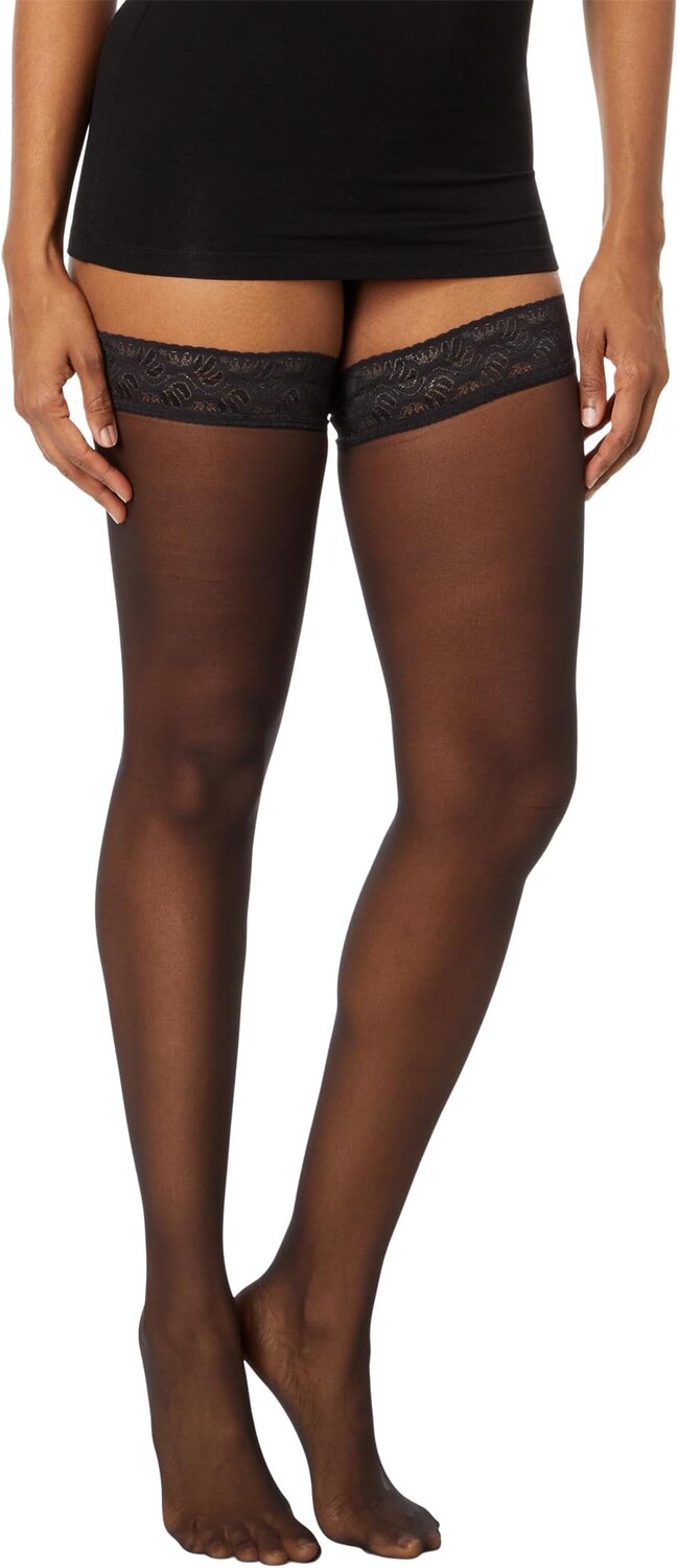 

Колготки French Lace Thigh High 2-Pair Pack HUE, черный