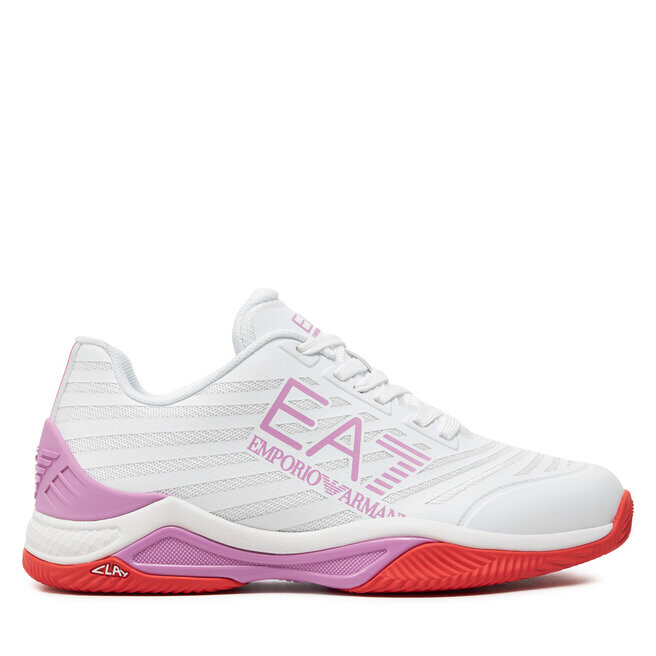 

Кроссовки EA7 Emporio Armani X8X079 XK203 T580 Wht+Cycl+Cher.Tomato, белый