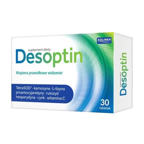 Препарат, укрепляющий зрение Desoptin Tabletki, 30 шт