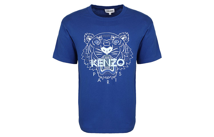 

Футболка SS21 Classic Tiger Print, цвет королевский синий Kenzo, синий