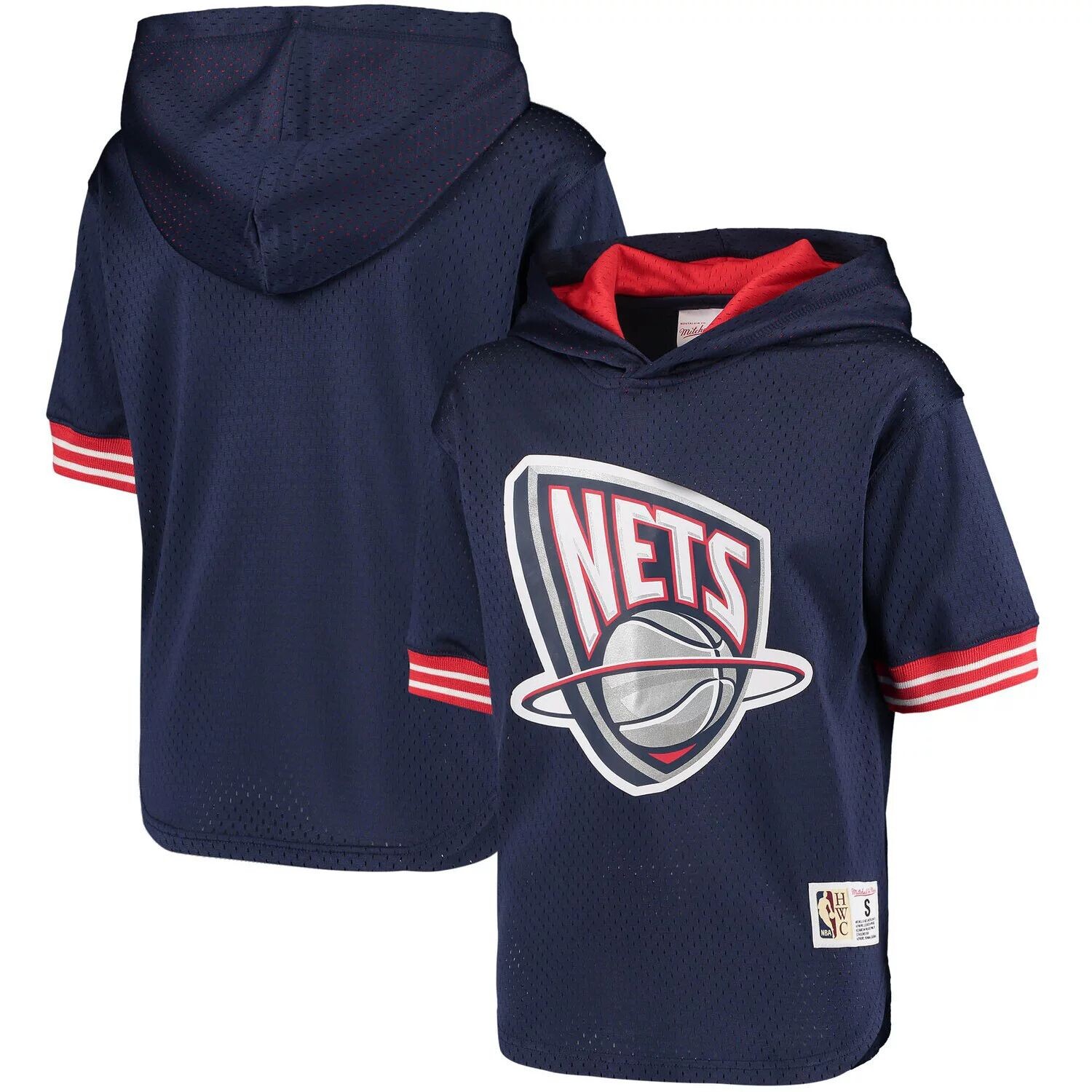

Молодежная футболка с капюшоном Mitchell & Ness Blue New Jersey Nets Hardwood Classics Unbeaten Unbranded