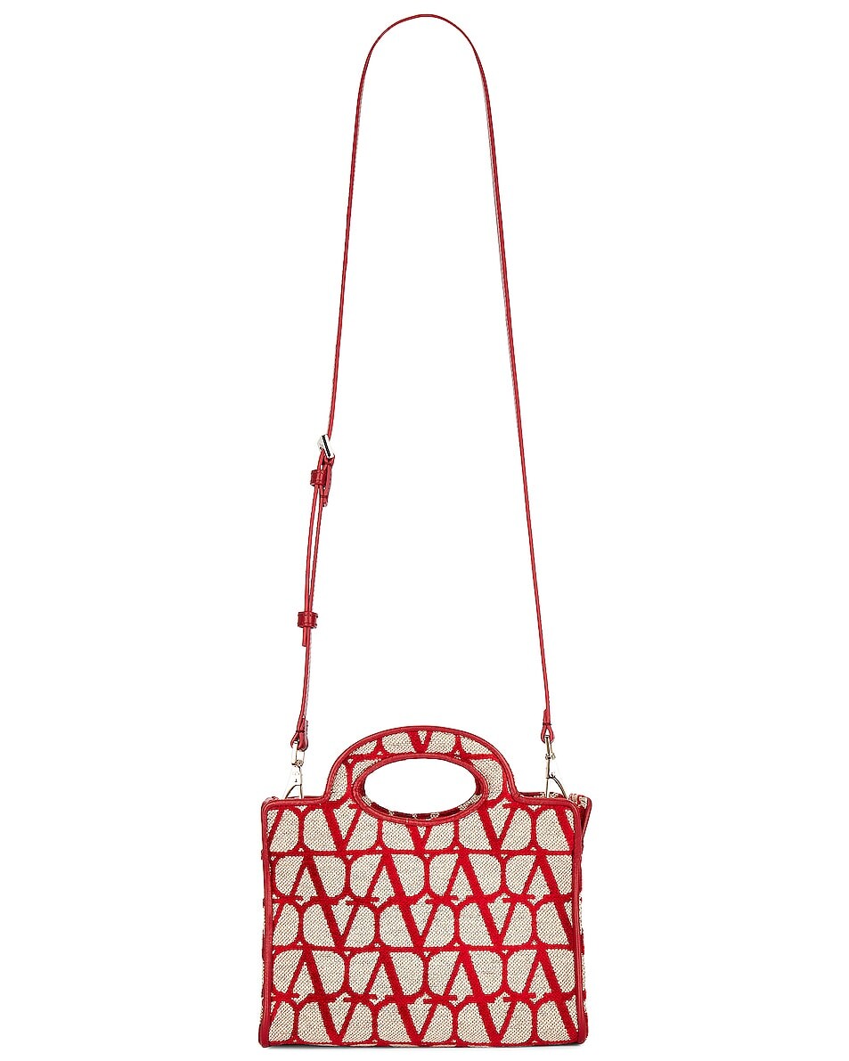 

Сумка-клатч Valentino Garavani Le Troisieme Mini Tote, цвет Naturale & Rosso