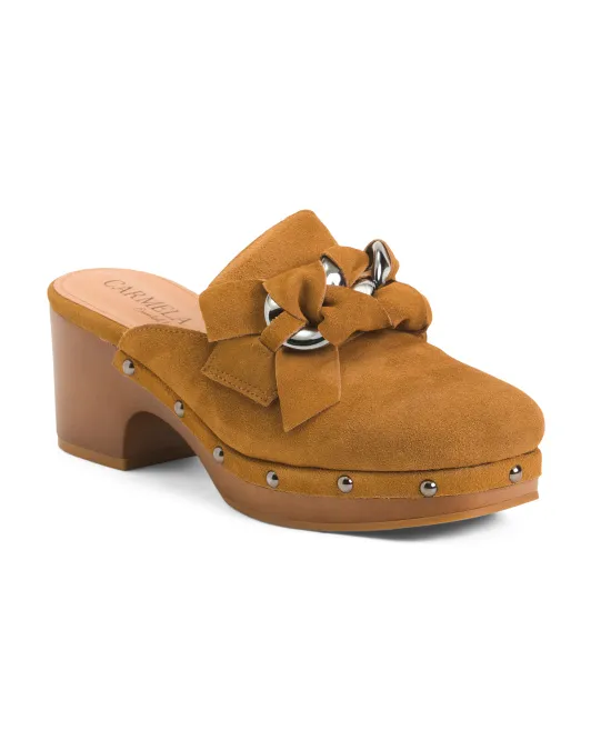 

Замшевые сабо с цепочкой Made In Spain Carmela, цвет Camel