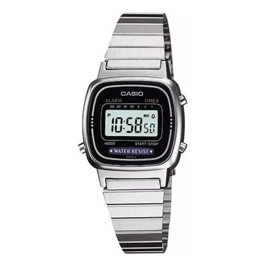 casio unisex led quartz digital watch b640wd 1avdf 35 mm silver Часы CASIO Waterproof Quartz Silver Digital, цвет silver