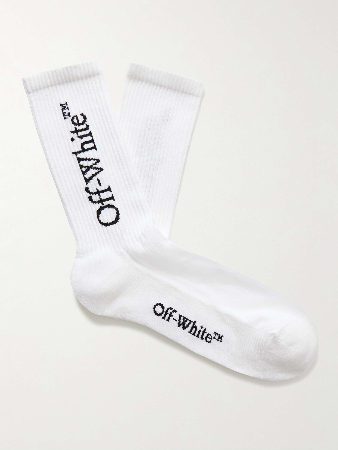 

Носки с жаккардовым логотипом и хлопком OFF-WHITE, белый
