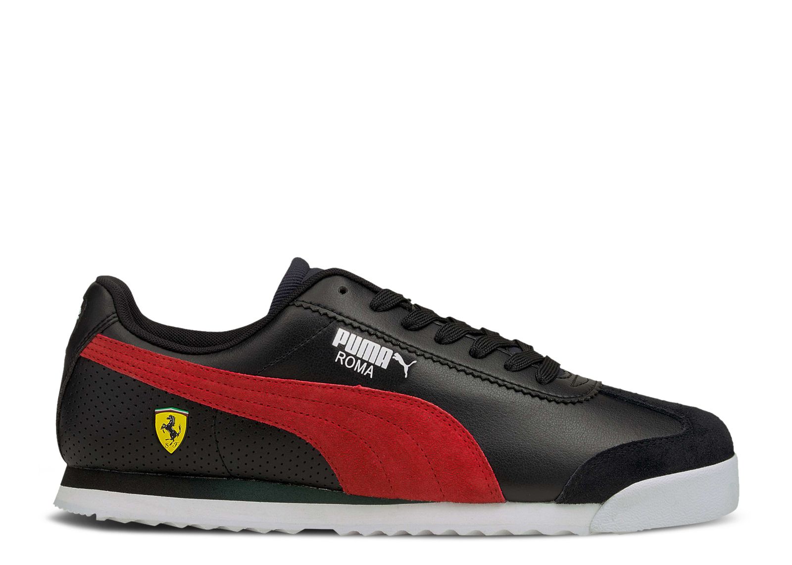 Кроссовки Puma Scuderia Ferrari X Roma 'Black Rosso Corsa', черный кроссовки puma scuderia ferrari x future cat og black rosso corsa черный