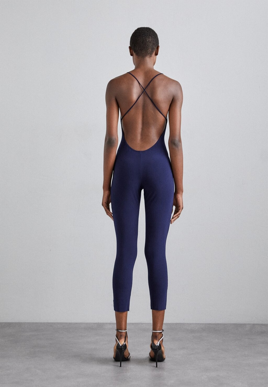 

Комбинезон LOW BACK FARA SLIP CATSUIT Norma Kamali, синий