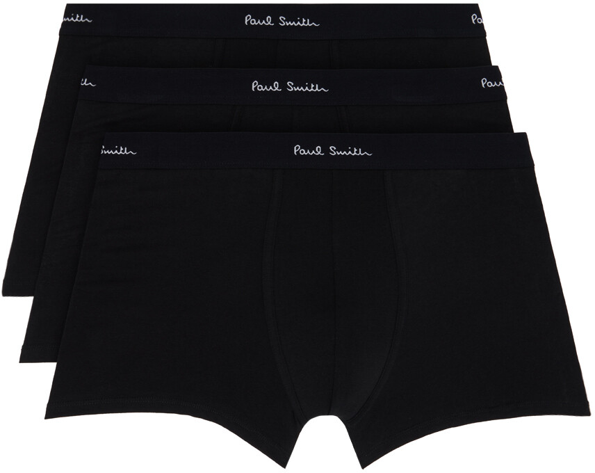 

Комплект из трех черных трусов-боксеров Paul Smith