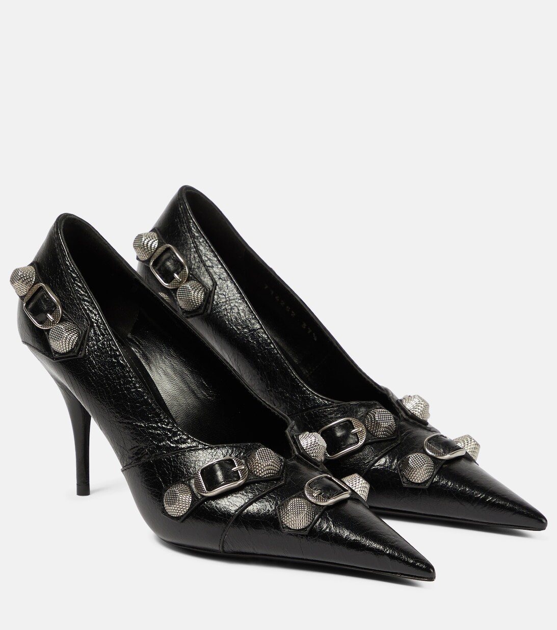 

Кожаные туфли-лодочки Cagole Balenciaga, черный
