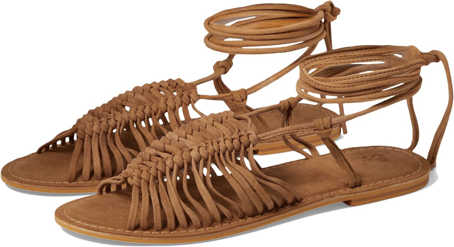 

Сандалии на плоской подошве Distant Shores Seychelles, цвет Taupe Suede