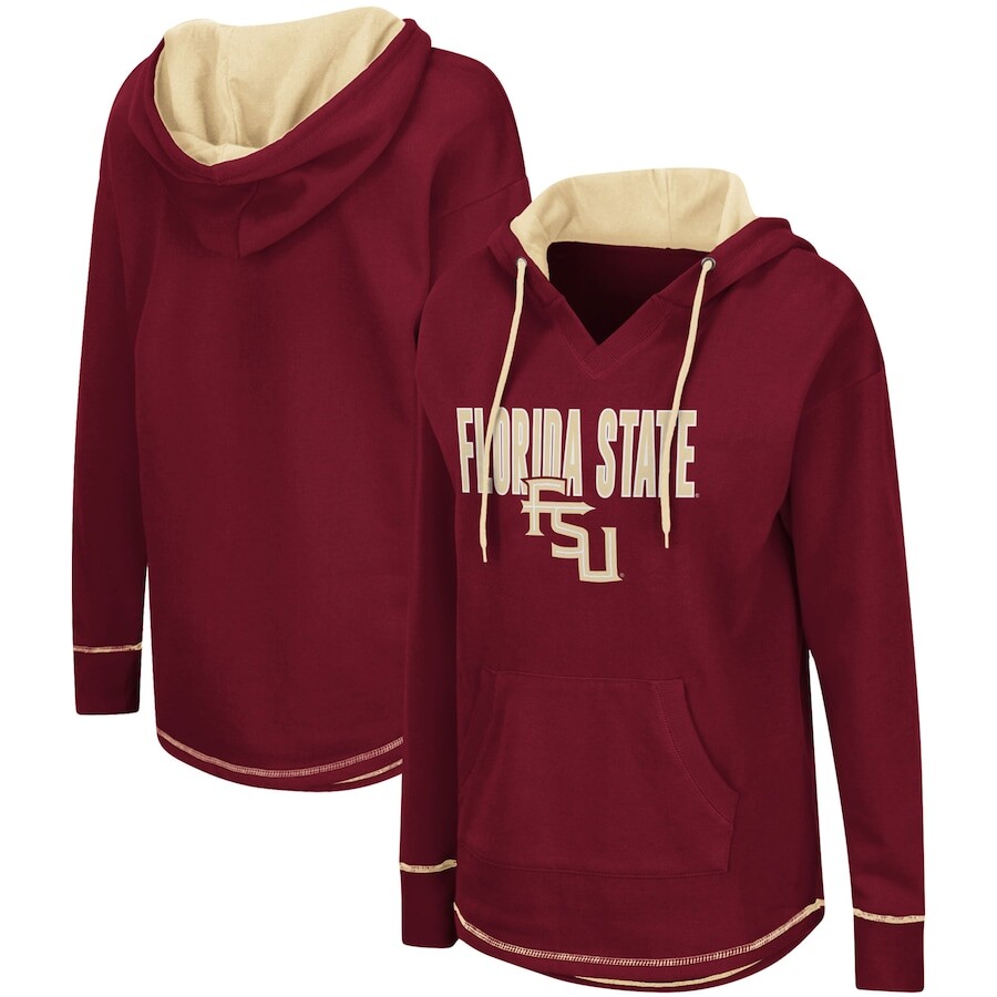 

Пуловер с капюшоном Colosseum Florida State Seminoles, гранатовый