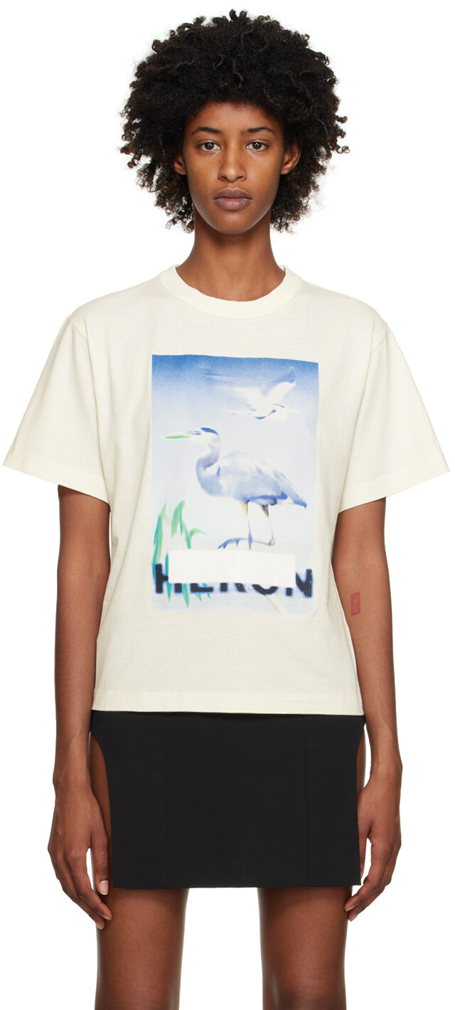 

Белая футболка Heron Preston с цензурой Heron, Белый, Белая футболка Heron Preston с цензурой Heron