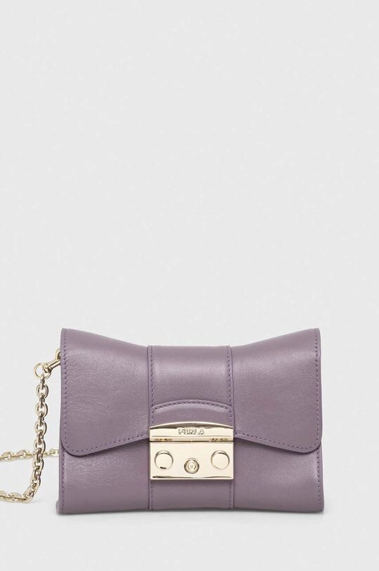

Мини-кожаная сумка Metropolis Furla, фиолетовый