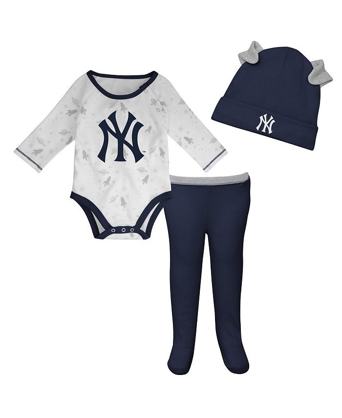 Комплект из боди New York Yankees Dream Team, шляпы и брюк на ножках для новорожденных Outerstuff, синий шапка нью йорк янкиз