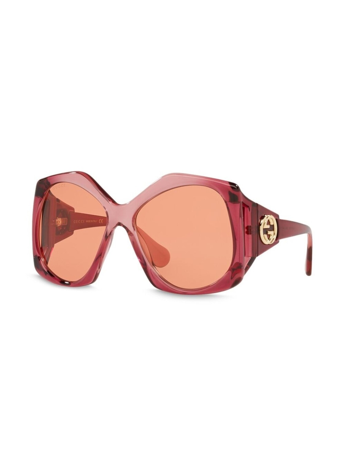 

Солнцезащитные очки с логотипом Gucci Eyewear, красный