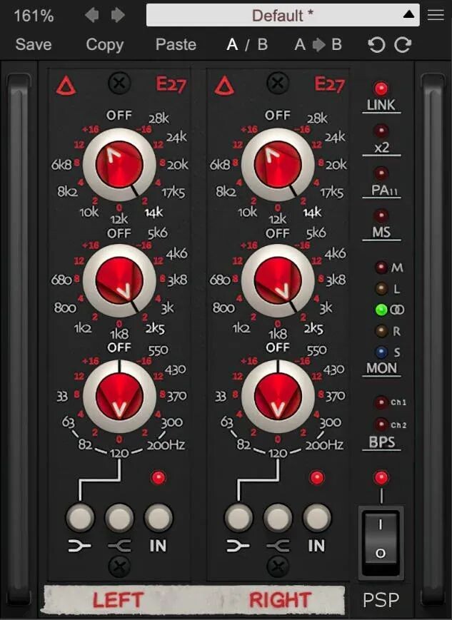 

Плагин многоступенчатого эквалайзера PSP Audioware E27