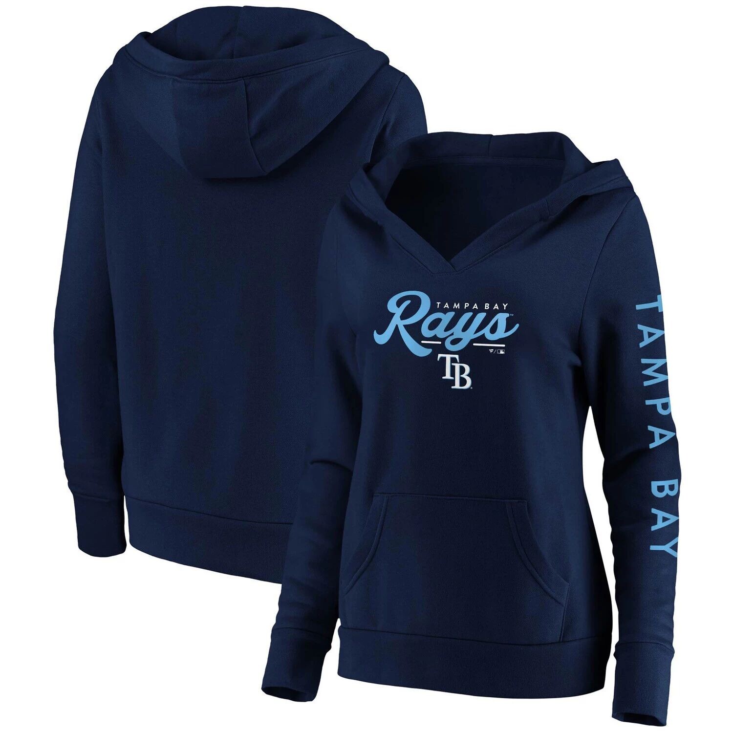 

Женский темно-синий пуловер с капюшоном Fanatics Tampa Bay Rays Core High Class Crossover Fanatics