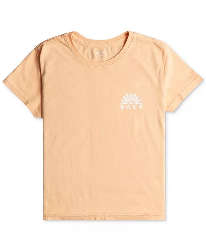 

Хлопковая футболка с рисунком в стиле бойфренда Big Girls Paper Moon Roxy, оранжевый