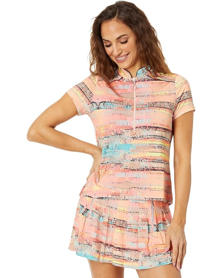 

Топ Jamie Sadock Kaleidoscope Short Sleeve, цвет Princess
