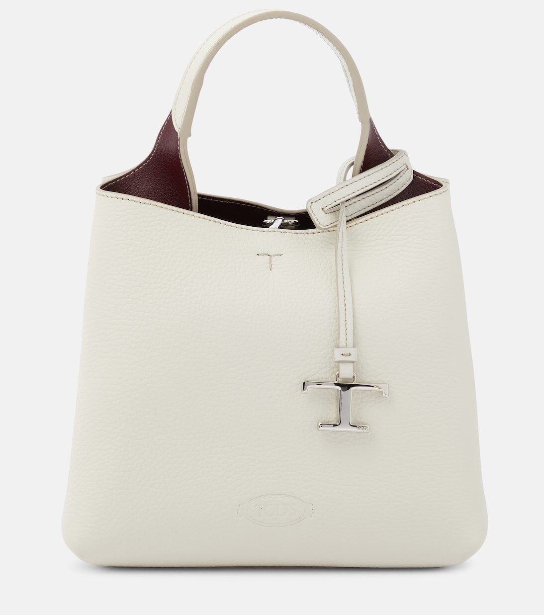 

Кожаная сумка-тоут t timeless mini Tod'S, белый