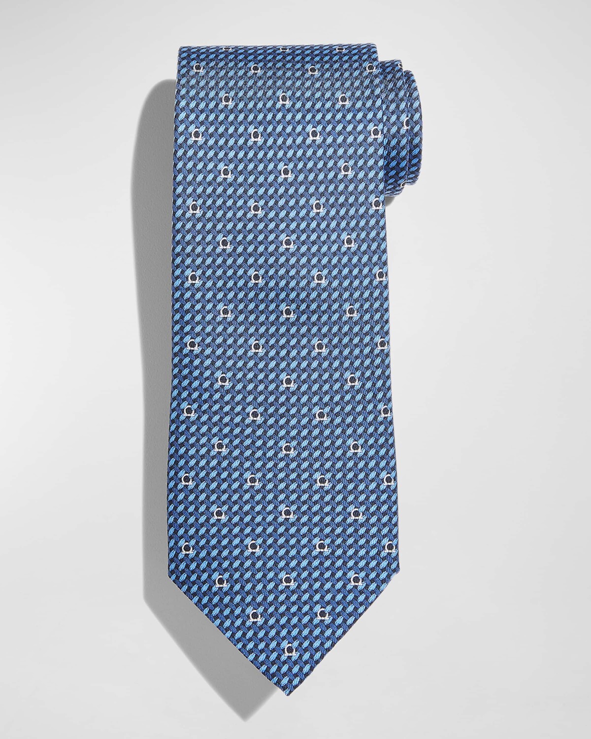 

Мужской шелковый галстук Gancini Ferragamo, цвет Fnavyblu