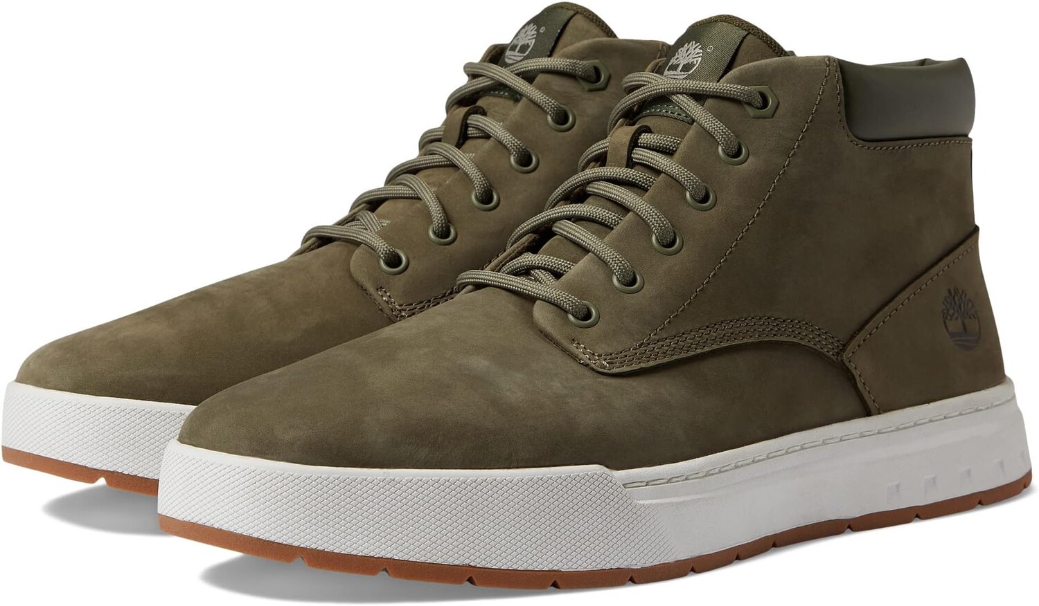 Кроссовки Maple Grove Leather Chukka Timberland, цвет Dark Green Nubuck