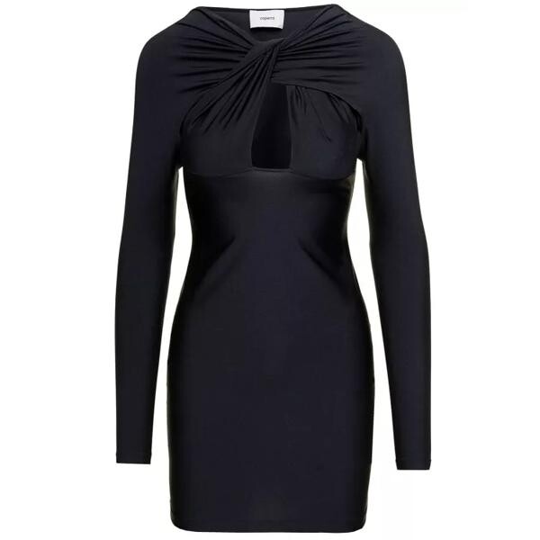 Платье mini dress with twisted cut-out detail in st Coperni, черный