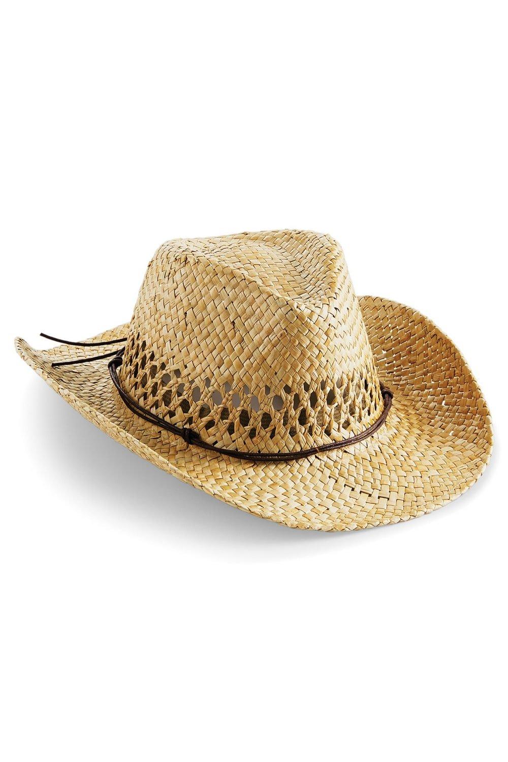 цена Соломенная ковбойская шляпа Beechfield, обнаженная