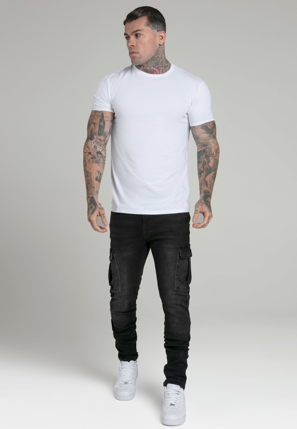

Базовая футболка Pack Of 2 SIKSILK, цвет black white