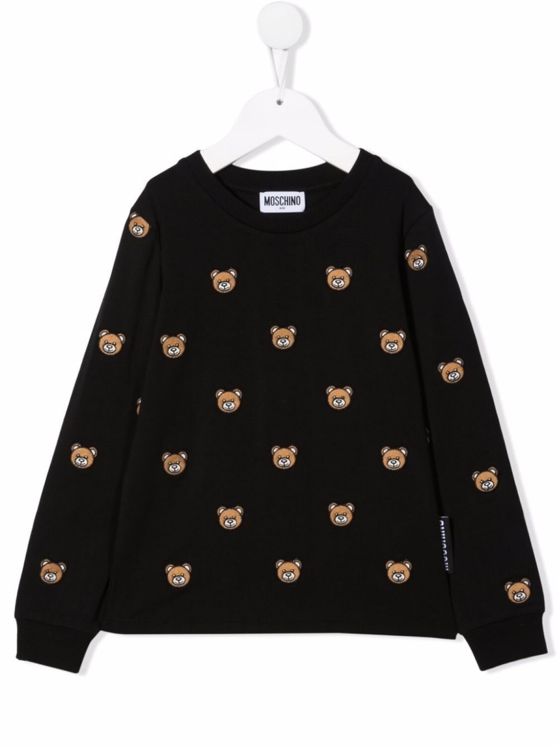 

Moschino Kids толстовка с вышивкой Teddy Bear, черный