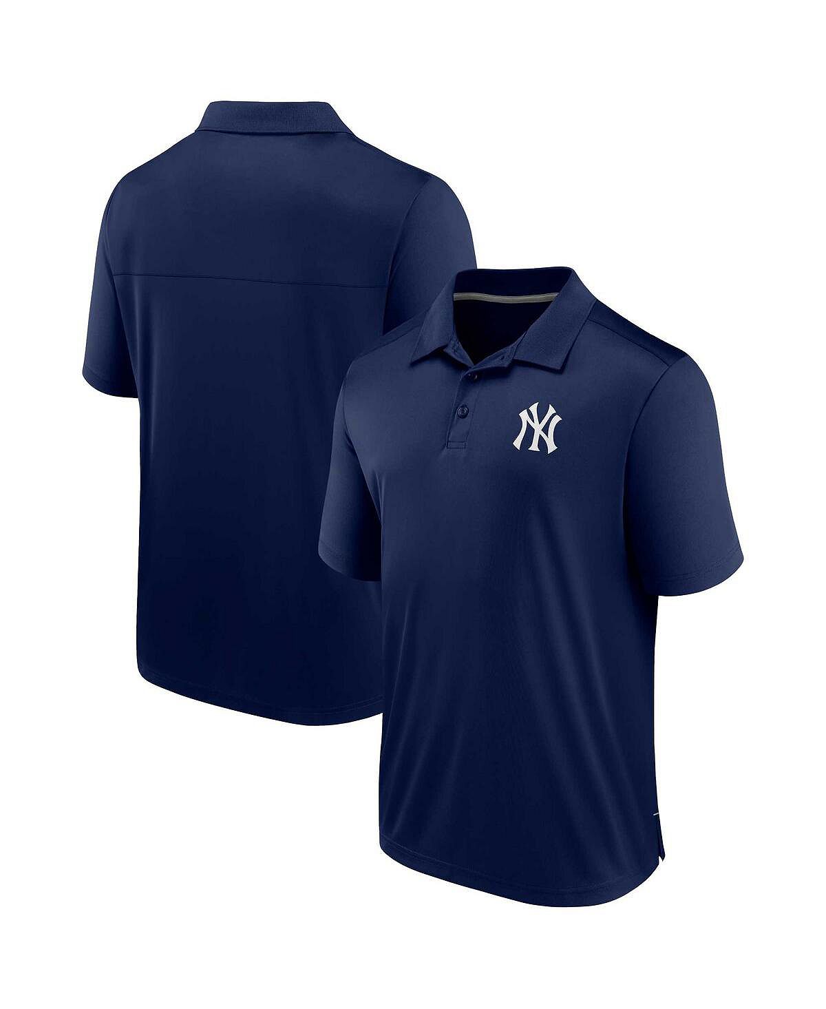 Мужская темно-синяя рубашка-поло с логотипом New York Yankees Hands Down Fanatics мужская темно синяя рубашка поло new york yankees next level nike