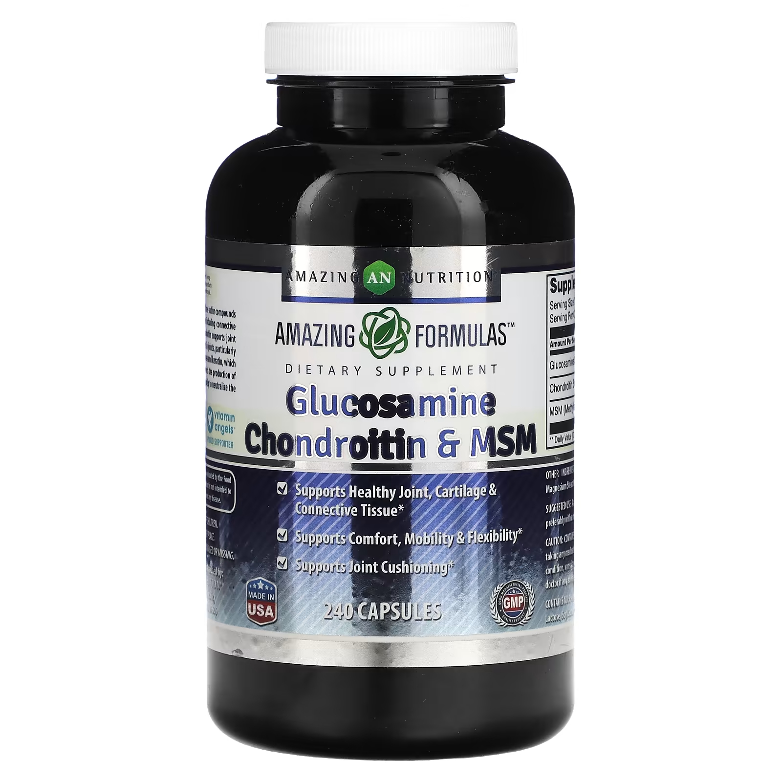 Пищевая добавка Amazing Nutrition Glucosamine Chondroitin MSM, 240 капсул
