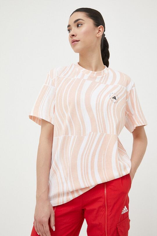 

Хлопковая футболка adidas by Stella McCartney, оранжевый