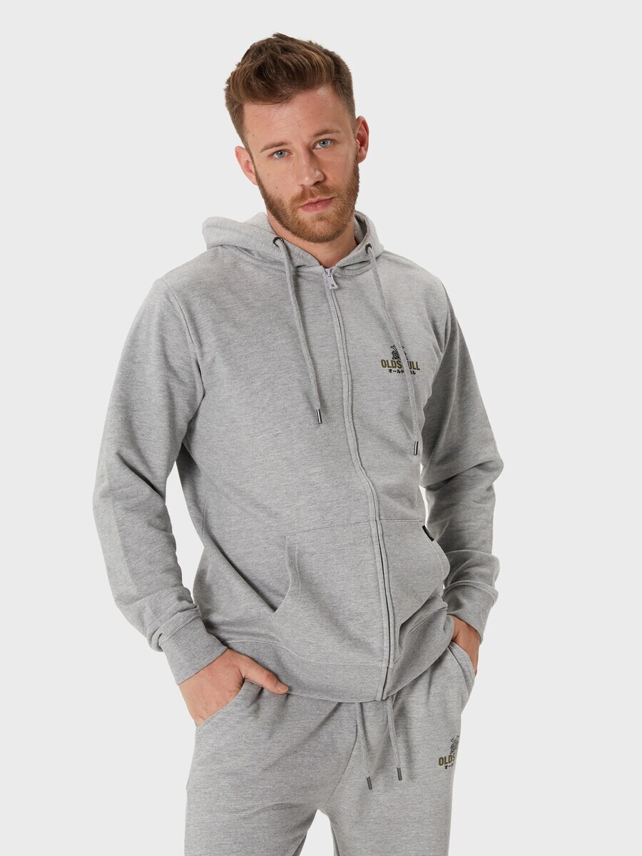 

Худи Oldskull Zip-Up Hoodie Samurai, серый