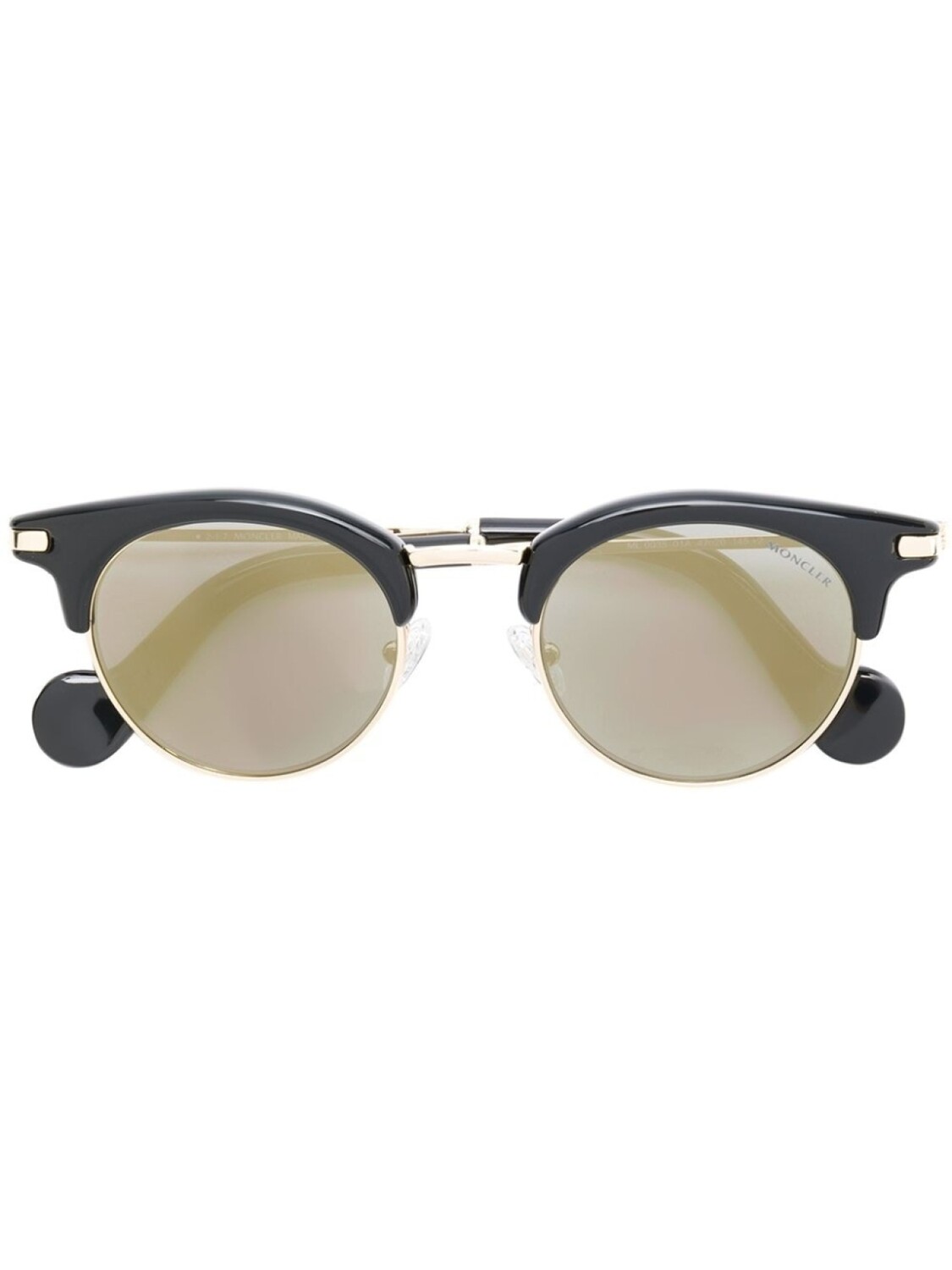 

Moncler Eyewear солнцезащитные очки с круглой оправой, черный