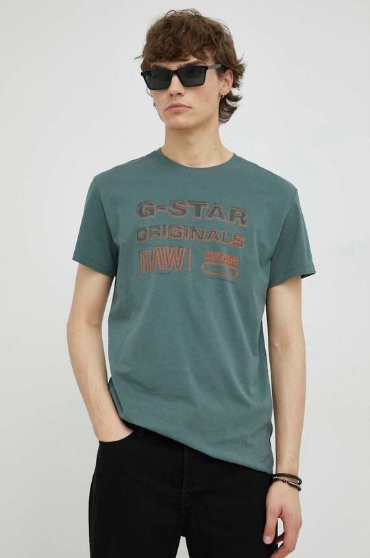 

Футболка G-Star из необработанного хлопка G-Star Raw, зеленый