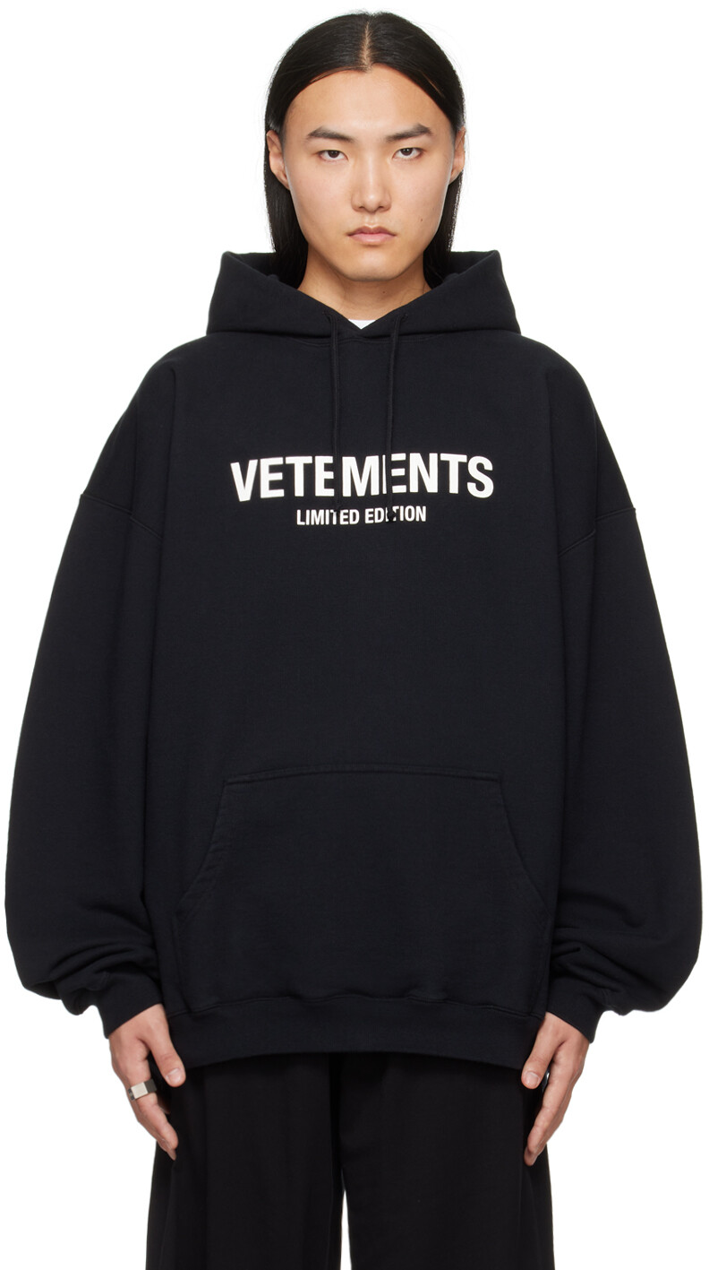 

Черная толстовка с капюшоном, ограниченная серия Vetements