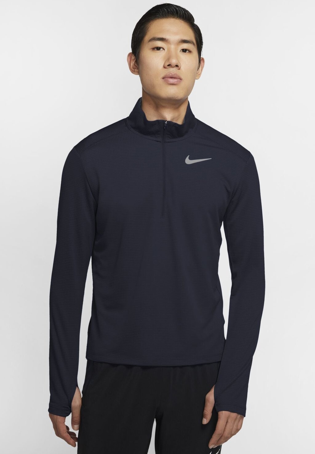 

Футболка с длинным рукавом M NK PACER TOP HZ Nike, обсидиан/серый железо