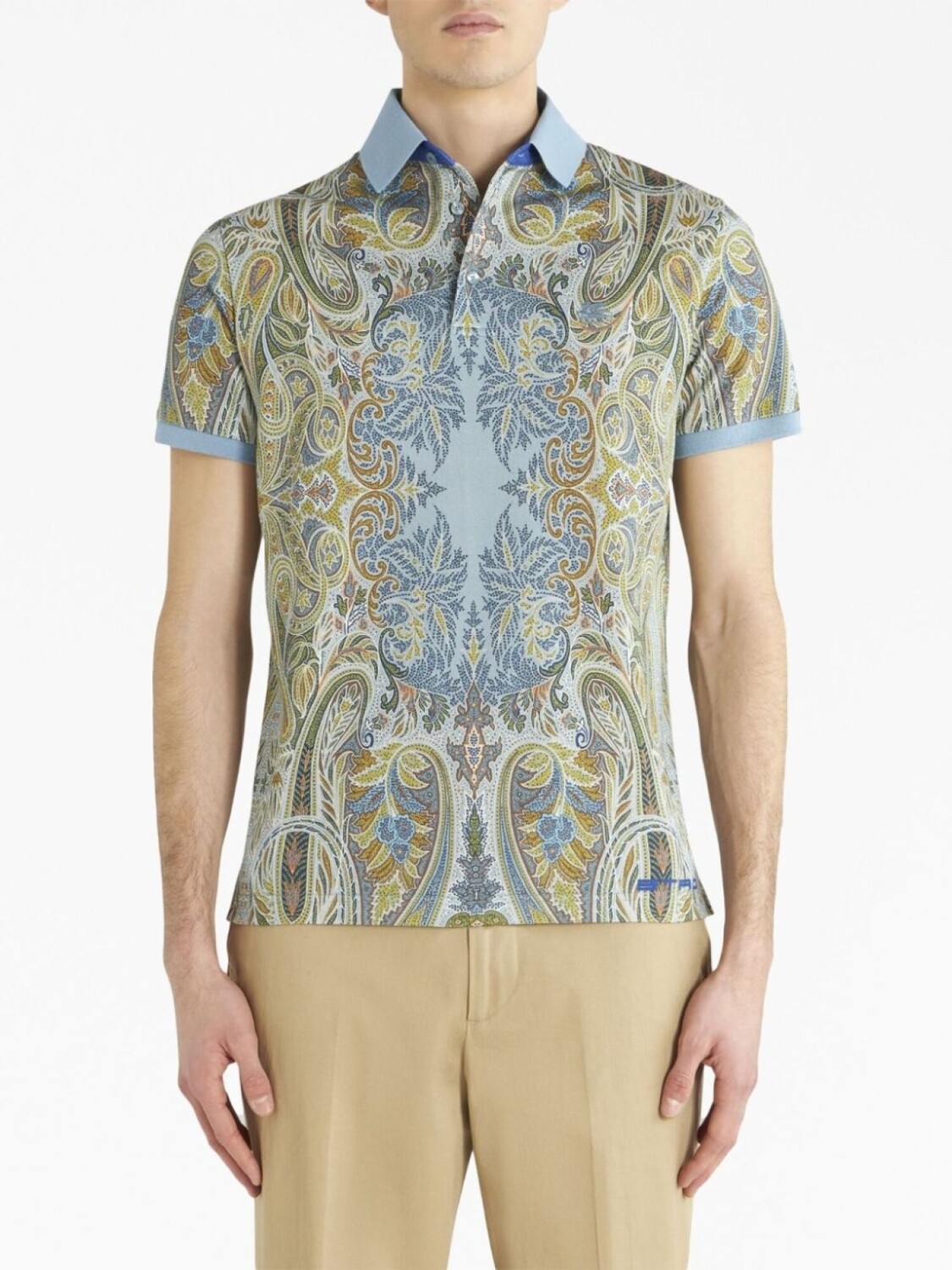 

ETRO рубашка поло с принтом пейсли, синий