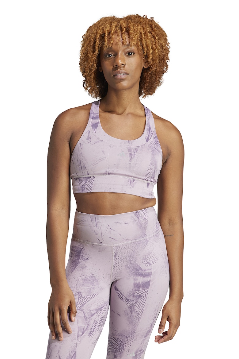 платье adidas фиолетовый Спортивное бюстье с вырезом на спине Adidas Performance, фиолетовый