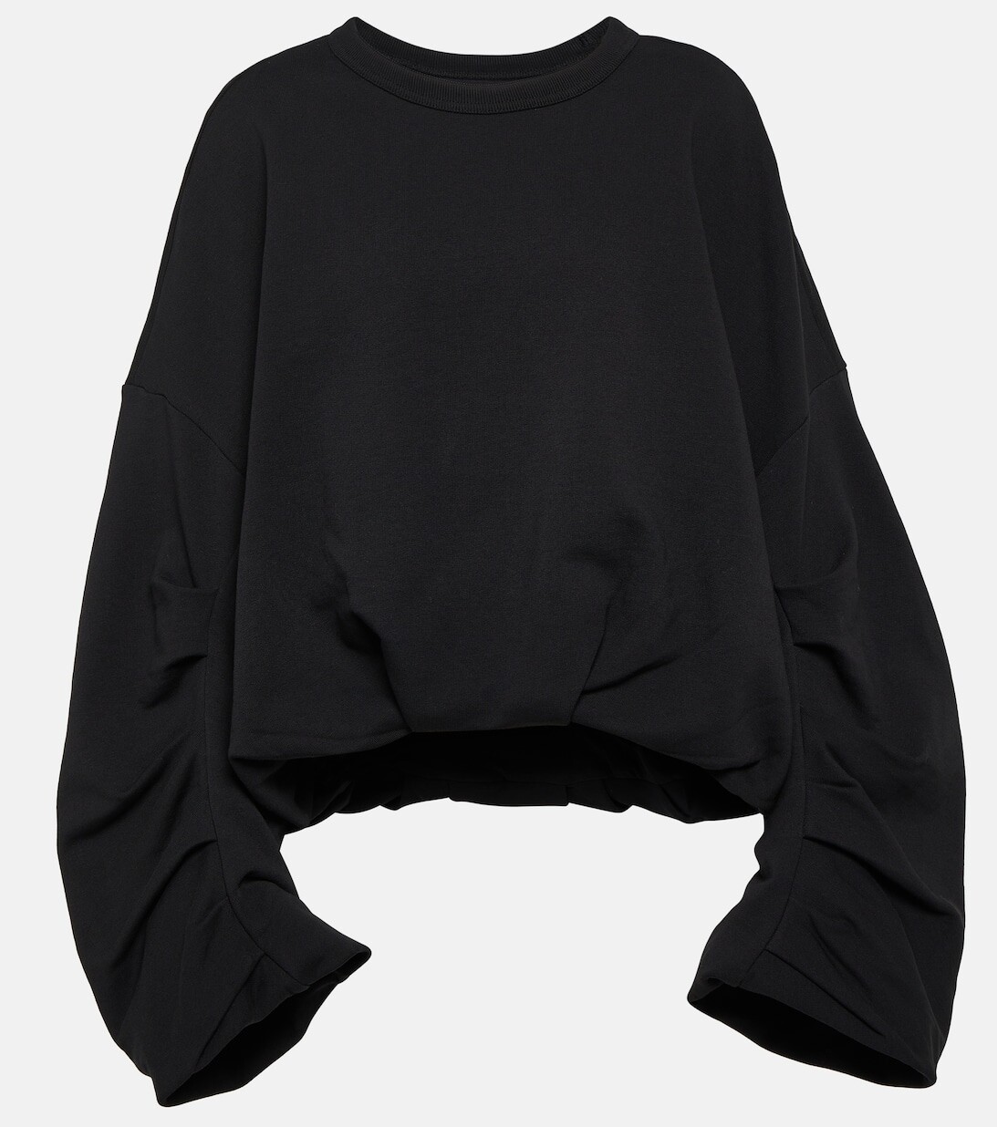 

Толстовка Hannett из хлопка с драпировкой DRIES VAN NOTEN, черный