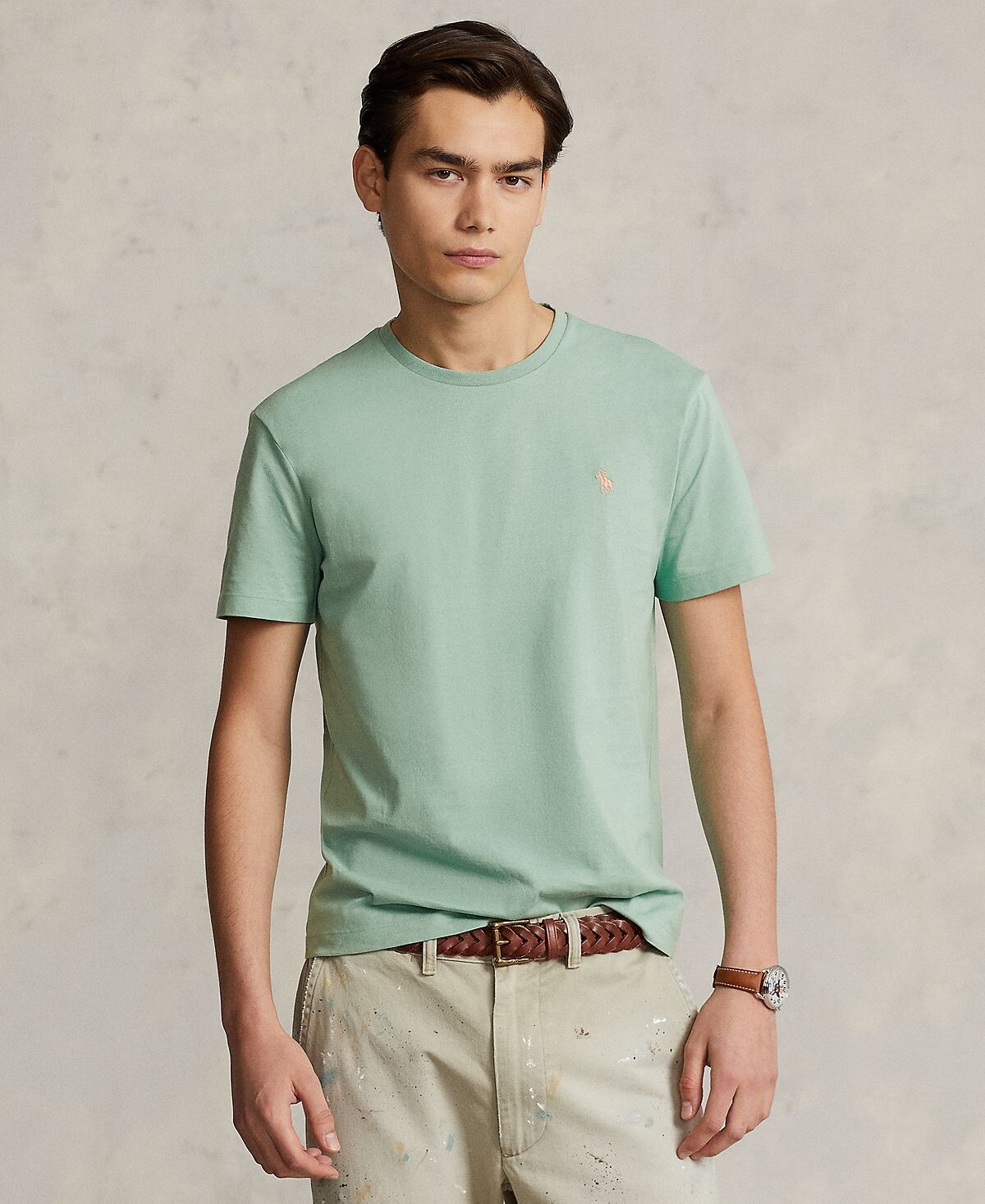 

Мужская трикотажная футболка классического кроя с круглым вырезом Polo Ralph Lauren