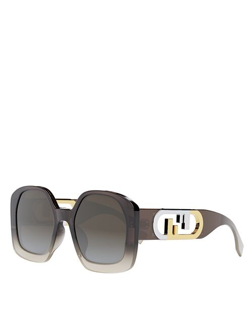 

Квадратные солнцезащитные очки O'Lock, 54 мм Fendi, цвет Brown