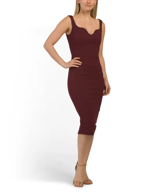 

Платье миди без рукавов Sloane Dress The Population, цвет Burgundy
