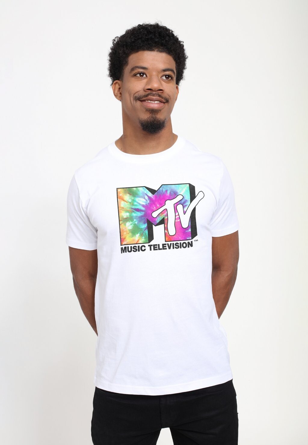 

Футболка с принтом MTV TIE DYE LOGO Henry Tiger, белый