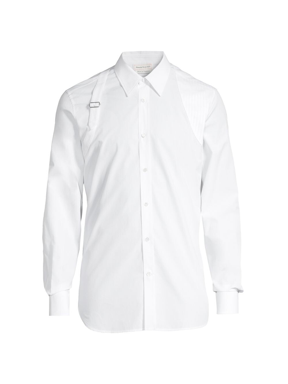 

Рубашка Tonal Harness с пуговицами спереди Alexander McQueen, белый