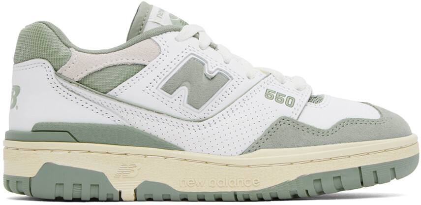 

Зелено-белые кроссовки 550 New Balance