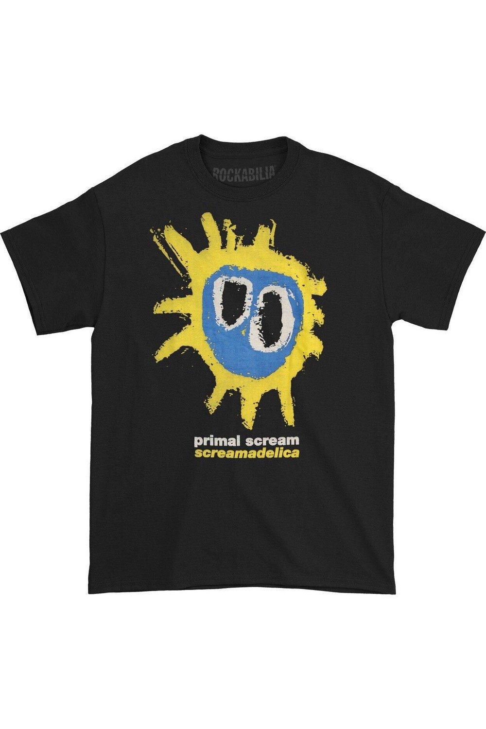 primal scream screamadelica 30th anniversary picture Футболка Screamadelica Primal Scream, черный