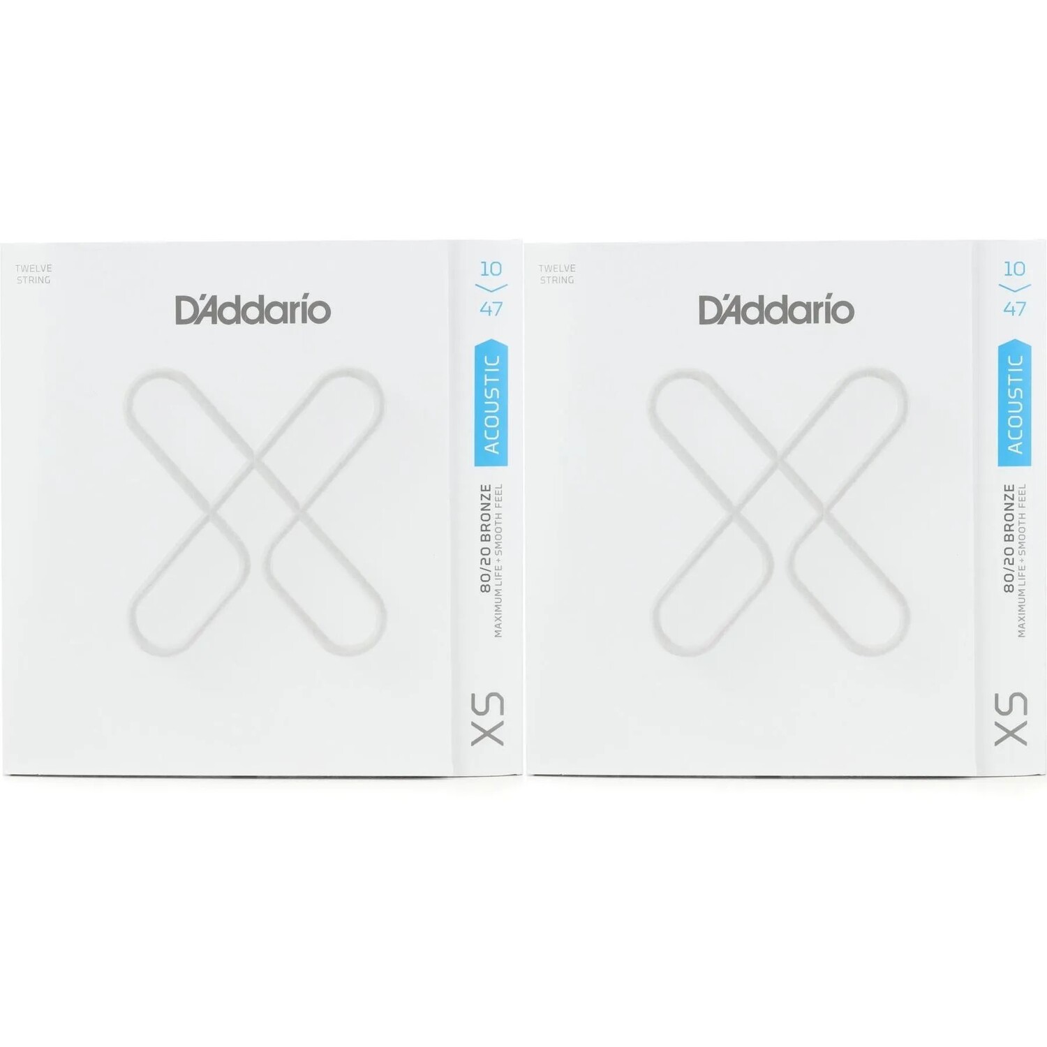 

Новые струны для акустической гитары D'Addario XSABR1047-12 XS 80/20 Bronze — .010-.047 Extra Light, 12 струн (2 шт.)