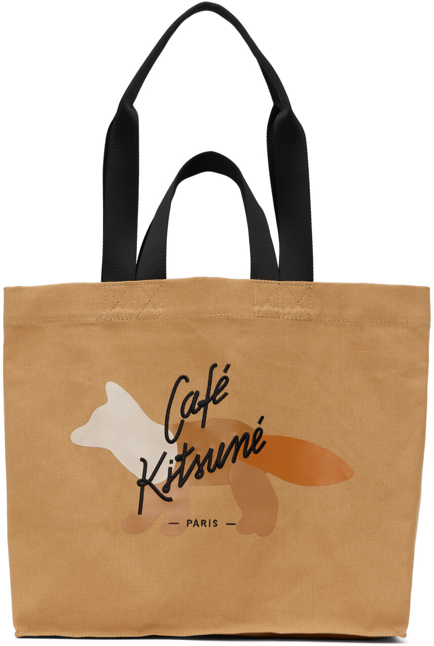 

Двойная сумка-тоут Tan Cafe Maison Kitsune